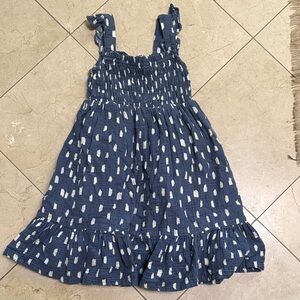 Hanna Andersson Navy and White Kids Dress